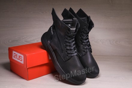 Кроссовки ботинки кожаные зимние 
 
 
Diesel Black Wing
 
Ультрасовременный диза. . фото 11
