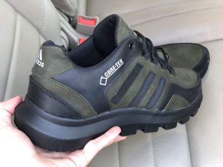 Кросівки чоловічі шкіряні Adidas Gore-Tex Olive
Виконані з міцних матеріалів, ст. . фото 3