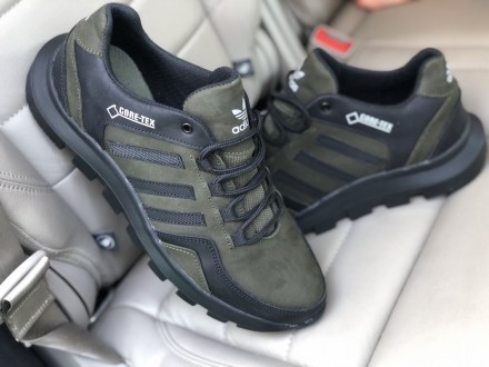 Кросівки чоловічі шкіряні Adidas Gore-Tex Olive
Виконані з міцних матеріалів, ст. . фото 2