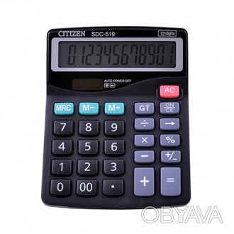 Калькулятор CITIZEN 519, подвійне живлення. . фото 1