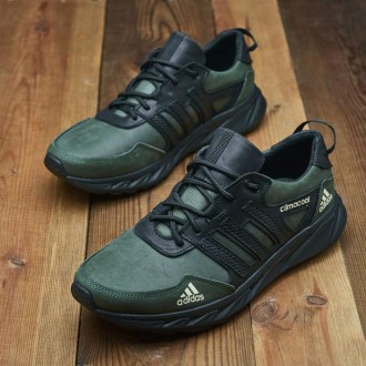 Кроссовки мужские кожаные Adidas Climacool Olive-Black
Выполнены из прочных мате. . фото 6