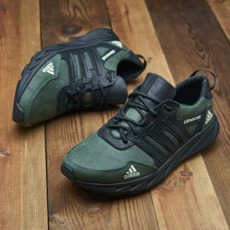 Кроссовки мужские кожаные Adidas Climacool Olive-Black
Выполнены из прочных мате. . фото 2