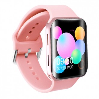 Smart Watch T68, температура тіла, голосовий виклик, pink. . фото 6
