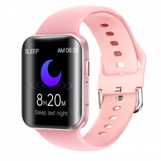 Smart Watch T68, температура тіла, голосовий виклик, pink. . фото 2