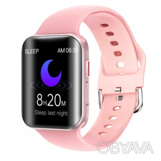 Smart Watch T68, температура тіла, голосовий виклик, pink. . фото 1