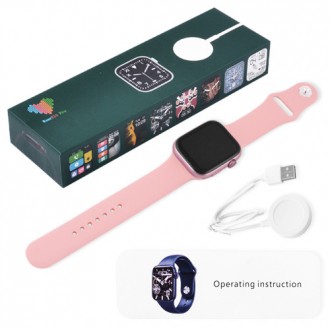 Smart Watch NB-PLUS, бездротова зарядка, pink. . фото 3