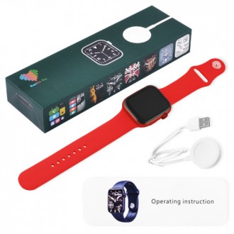Smart Watch NB-PLUS, бездротова зарядка, red. . фото 3