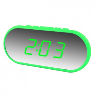 Часы сетевые VST-712Y-4, зеленые, USB. . фото 2