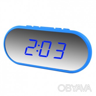 Часы сетевые VST-712Y-5, синие, USB. . фото 1