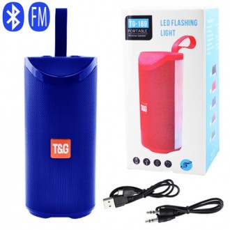Bluetooth-колонка TG169, speakerphone, радио, blue. . фото 6