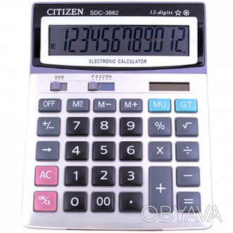 Калькулятор CITIZEN 3882, подвійне живлення. . фото 1