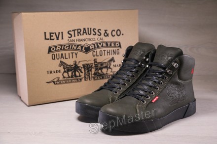 Шкіряні зимові черевики Levi's Oregon Olive 
Спортивні черевики Levi´s ― це висо. . фото 2