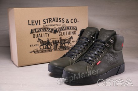 Шкіряні зимові черевики Levi's Oregon Olive 
Спортивні черевики Levi´s ― це висо. . фото 1