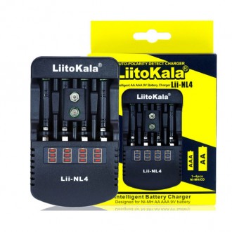 Зарядний пристрій LiitoKala Lii-NL4, 4x-AA, AAA, 9V battery Li-Ion, NiMH, ОРИГИН. . фото 2