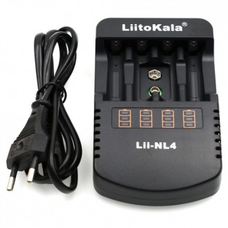 Зарядний пристрій LiitoKala Lii-NL4, 4x-AA, AAA, 9V battery Li-Ion, NiMH, ОРИГИН. . фото 3