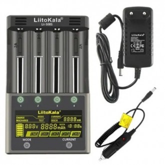 Зарядное устройство LiitoKala Lii-500S+АВТОЗАРЯДКА, АА/ ААА/ A/ 14500/ 16340/ 18. . фото 4