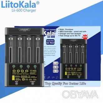 Зарядное устройство LiitoKala Lii-600+АВТОЗАРЯДКА, 14500/ 18650/ 18700/ 18350/ 1. . фото 1