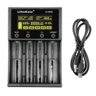 Зарядное устройство LiitoKala Lii-M4S, 18650/ 14500/ 18490/ 18350/ 17670/ 17500/. . фото 4