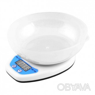 Весы кухонные QZ-129A, 5кг (1г), чаша. . фото 1