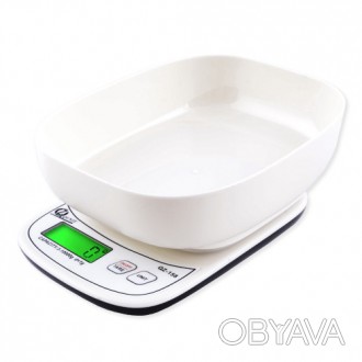 Весы кухонные QZ-158A, 10кг (1г), чаша. . фото 1