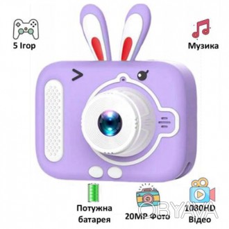 Детский фотоаппарат X900 Rabbit, purple