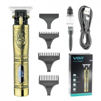 VGR V-091 Професійна акумуляторна машинка (тример) для стриження волосся й бород. . фото 2