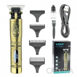 VGR V-091 Професійна акумуляторна машинка (тример) для стриження волосся й бород. . фото 1