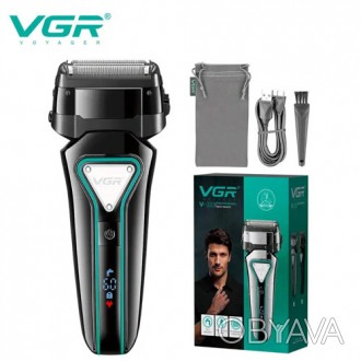VGR V-333 Електробритва шейвера для сухого та вологого гоління. 
Водонепроникна.. . фото 1