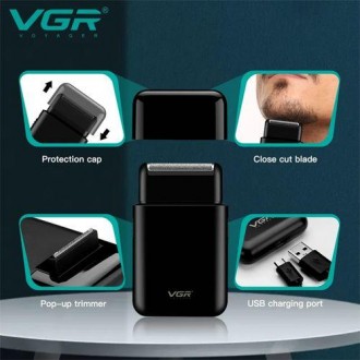VGR V-390 Електробритва шейвера для сухого та вологого гоління. 
Водонепроникна.. . фото 4
