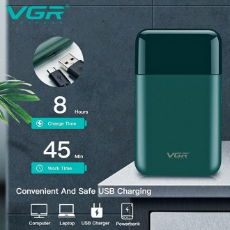 VGR V-390 Електробритва шейвера для сухого та вологого гоління. 
Водонепроникна.. . фото 3
