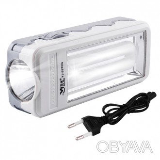 Фонарь Luxury 6870 G, 1W+20SMD, встроенный аккумулятор, ЗУ 220V. . фото 1