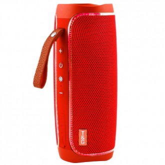 Bluetooth-колонка TG287, lightshow party, speakerphone, радио, red. . фото 4