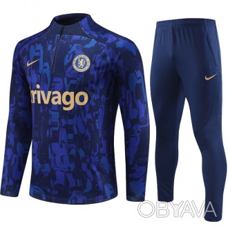 Детский футбольный костюм Челси Nike 2023-2024 Training Navy Camo камуфляж 135-1