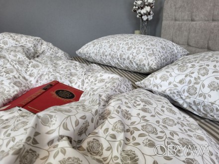Комплект постельного белья Комфорт Текстиль  linen Клео Сімейний (2070174676)
