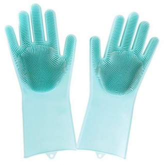 Гумові господарські рукавички Magic Silicone Gloves призначені для захисту рук. . . фото 2