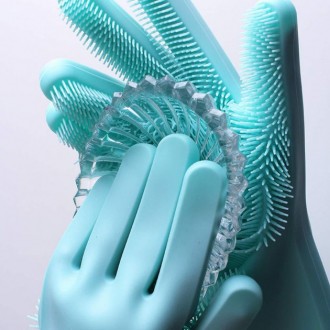 Резиновые хозяйственные перчатки Magic Silicone Gloves предназначены для защиты . . фото 5
