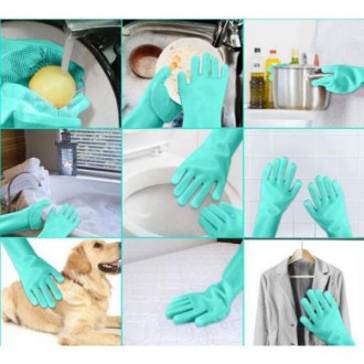Гумові господарські рукавички Magic Silicone Gloves призначені для захисту рук. . . фото 3
