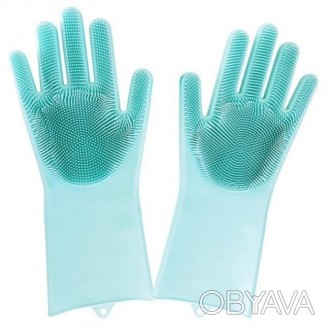 Резиновые хозяйственные перчатки Magic Silicone Gloves предназначены для защиты . . фото 1