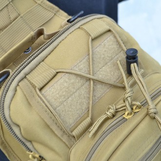 Мужская тактическая многофункциональная нагрудная сумка-слинг через плечо с сист. . фото 44