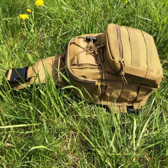 Чоловіча тактична багатофункціональна нагрудна сумка-слінг через плече із систем. . фото 33