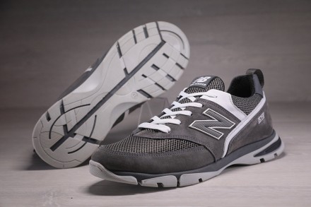 Кросівки чоловічі New Balance Grey замша-сітка
Виконані з міцних матеріалів, сти. . фото 2