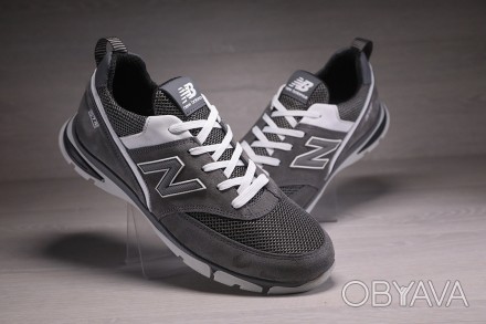 Кросівки чоловічі New Balance Grey замша-сітка
Виконані з міцних матеріалів, сти. . фото 1