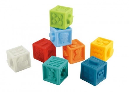 Кубики сенсорные TM Huanger (8 шт) арт. 0234 
Силиконовые кубики с различными ти. . фото 4