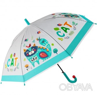 Детский зонт - трость "CAT" арт. C 54280
Материал полотна - прозрачная прочная п. . фото 1