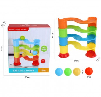 Развивающая игрушка "башня-спуск" с шариками арт. 15403
С разноцветных пластиков. . фото 3