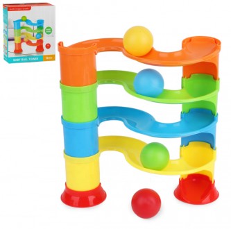 Развивающая игрушка "башня-спуск" с шариками арт. 15403
С разноцветных пластиков. . фото 2
