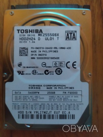 Продам жорсткий диск Toshiba MK2555GSX на 250GB пам'яті 2.5" SATA, у г. . фото 1