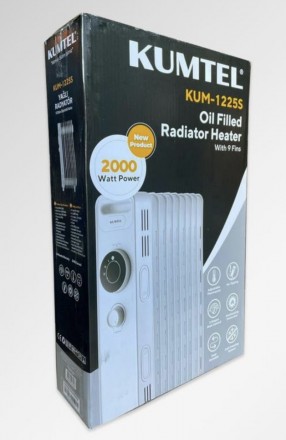 Масляний обігрівач KUMTEL KUM-1225 S 
White( білий)

Класичні масляні радіато. . фото 6