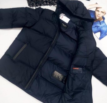 Мужская отличная теплая и лёгкая брендовая куртка  темно-синего цвета , с логоти. . фото 5
