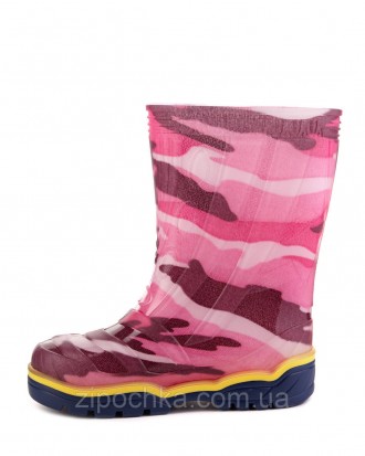 Дитячі гумові чоботи "Камуфляж рожевий"
Розмірний ряд: 23-26
Верх взуття: ПВХ бе. . фото 6